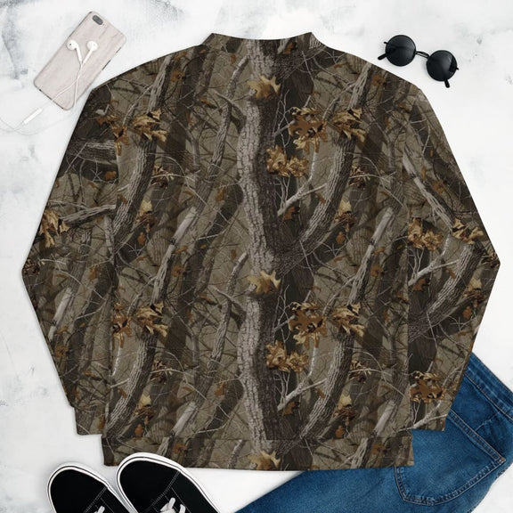 Tree Branch Hunter Fall CAMO Unisex Bomber Jacket