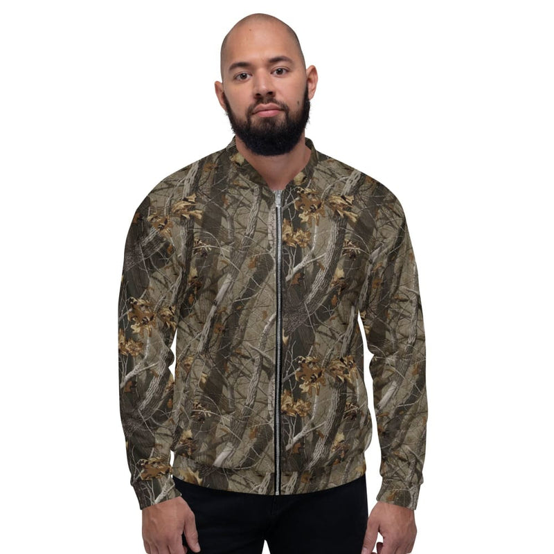 Tree Branch Hunter Fall CAMO Unisex Bomber Jacket