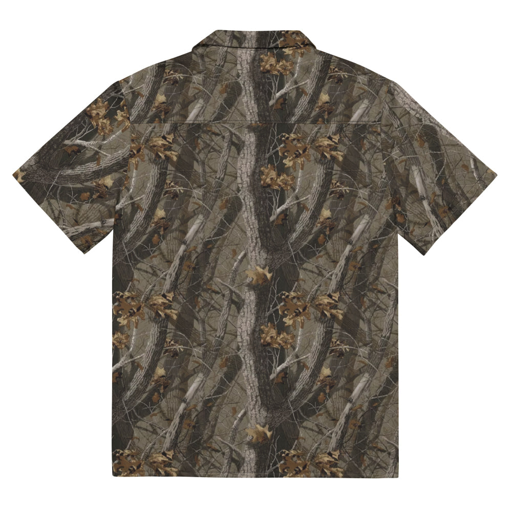 Tree Branch Hunter Fall CAMO Unisex button shirt - Button Shirt