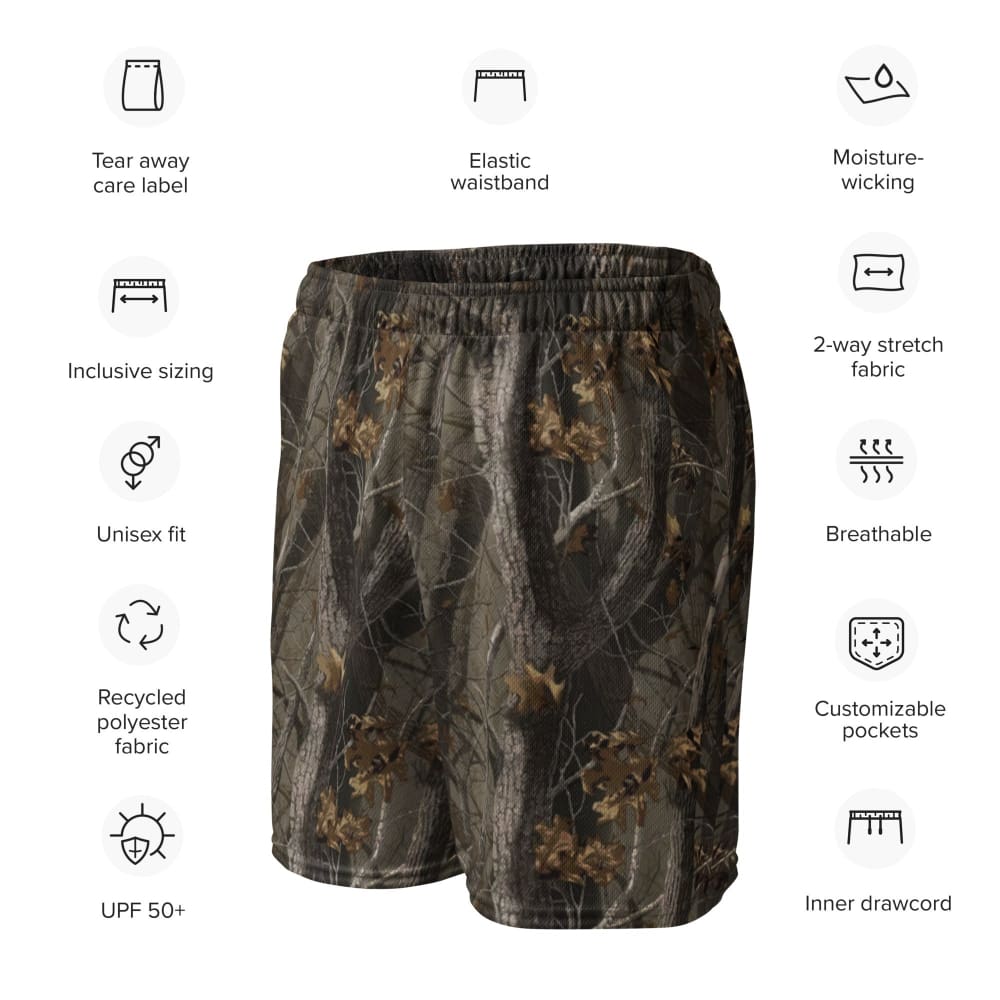 Tree Branch Hunter Fall CAMO Unisex mesh shorts - Unisex Mesh Shorts