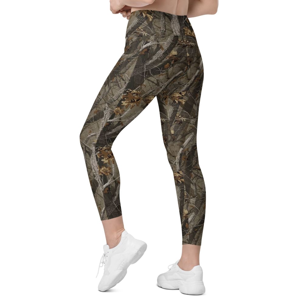 Tree Branch Hunter Fall CAMO Women’s Leggings with pockets