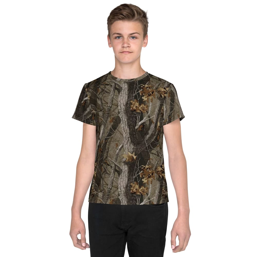 Tree Branch Hunter Fall CAMO Youth crew neck t-shirt - 8