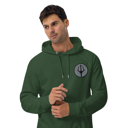 CAMO HQ Trident Logo Embroidered Unisex eco raglan hoodie