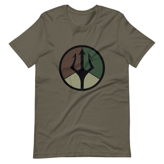 CAMO HQ Trident Logo Unisex t-shirt - Army / S