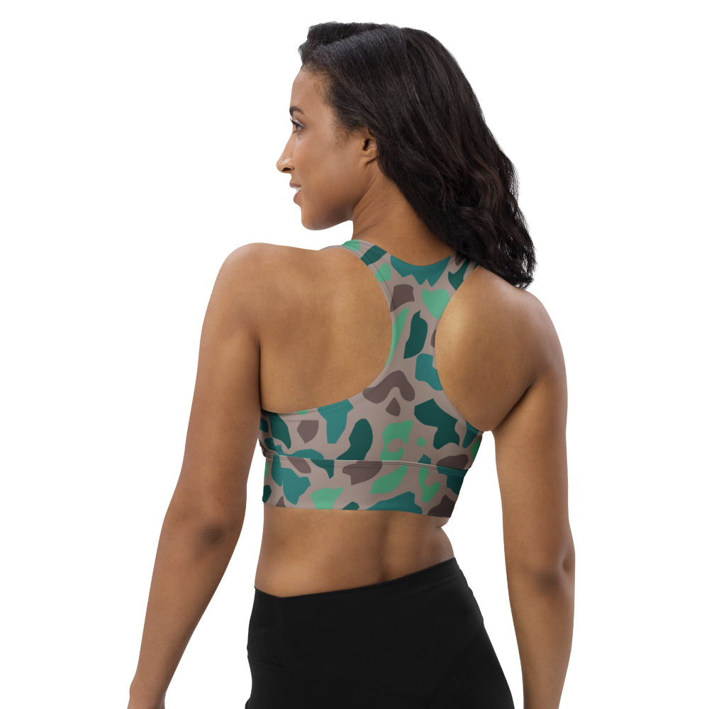 Turkish Aegean Spot CAMO Longline sports bra - Womens Sports Bra