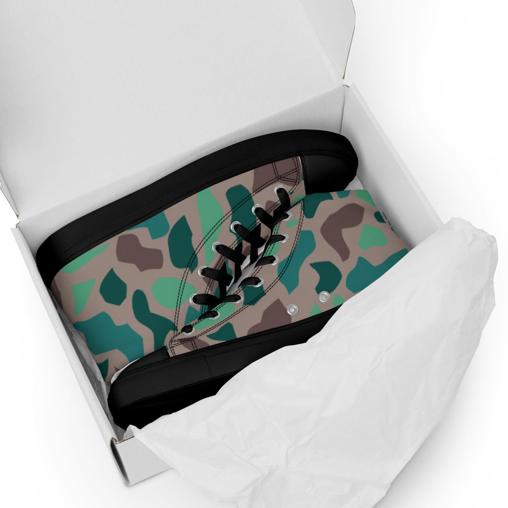 Turkish Aegean Spot CAMO Men’s high top canvas shoes - Mens High Top Canvas Shoes