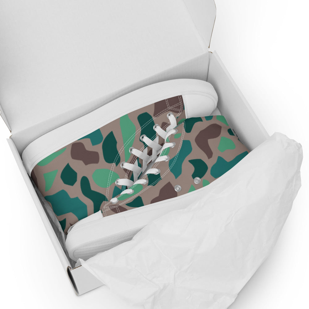 Turkish Aegean Spot CAMO Men’s high top canvas shoes - Mens High Top Canvas Shoes