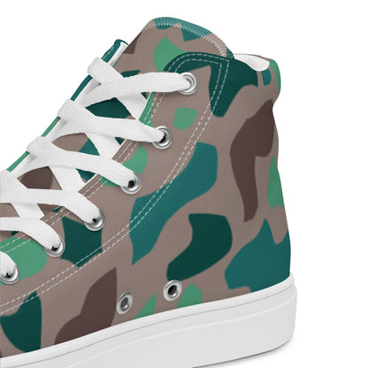 Turkish Aegean Spot CAMO Men’s high top canvas shoes - Mens High Top Canvas Shoes