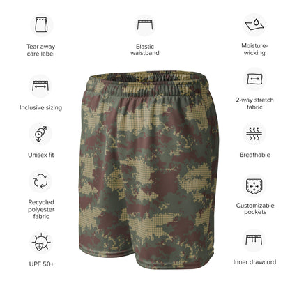 Turkish Army M2008 CAMO Unisex mesh shorts - Mesh Shorts