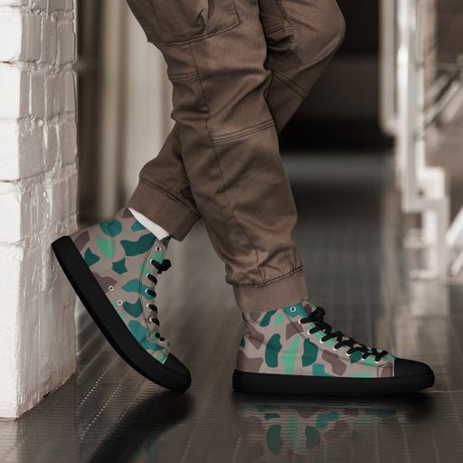 Duck Hunter Aegean Spot Turkish CAMO Mens High-Top Canvas Shoes - 5