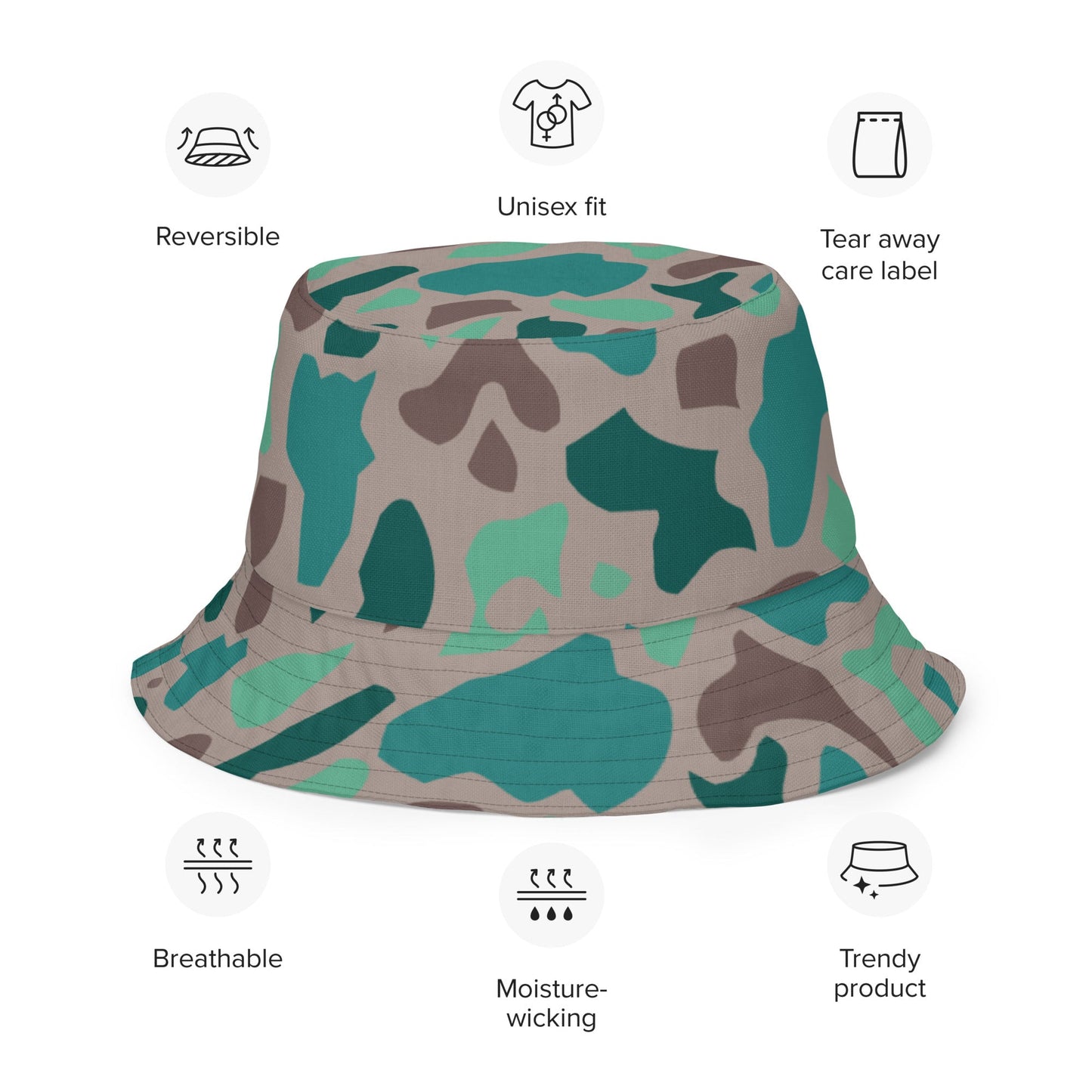 Turkish Duck Hunter Aegean Spot CAMO Reversible bucket hat - Bucket Hats