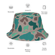 Duck Hunter Aegean Spot Turkish CAMO Reversible Bucket Hat - Head