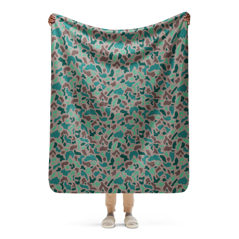 Duck Hunter Aegean Spot Turkish CAMO Sherpa Blanket - 50″×60″