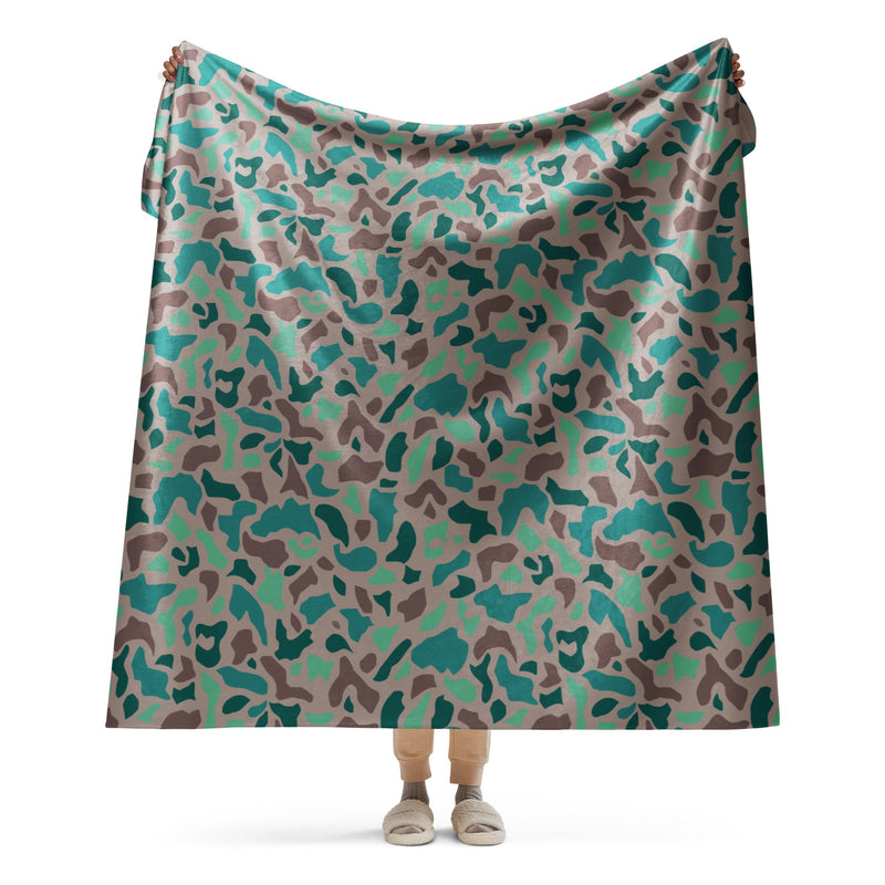 Duck Hunter Aegean Spot Turkish CAMO Sherpa Blanket - 60″×80″