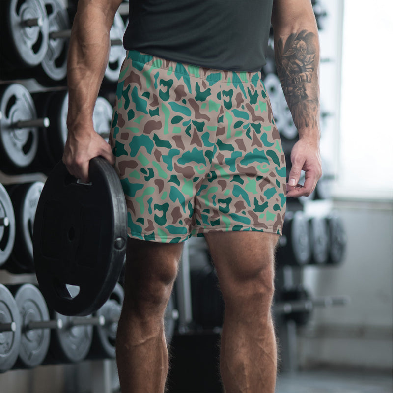 Duck Hunter Aegean Spot Turkish CAMO Unisex Athletic Long Shorts - 2XS