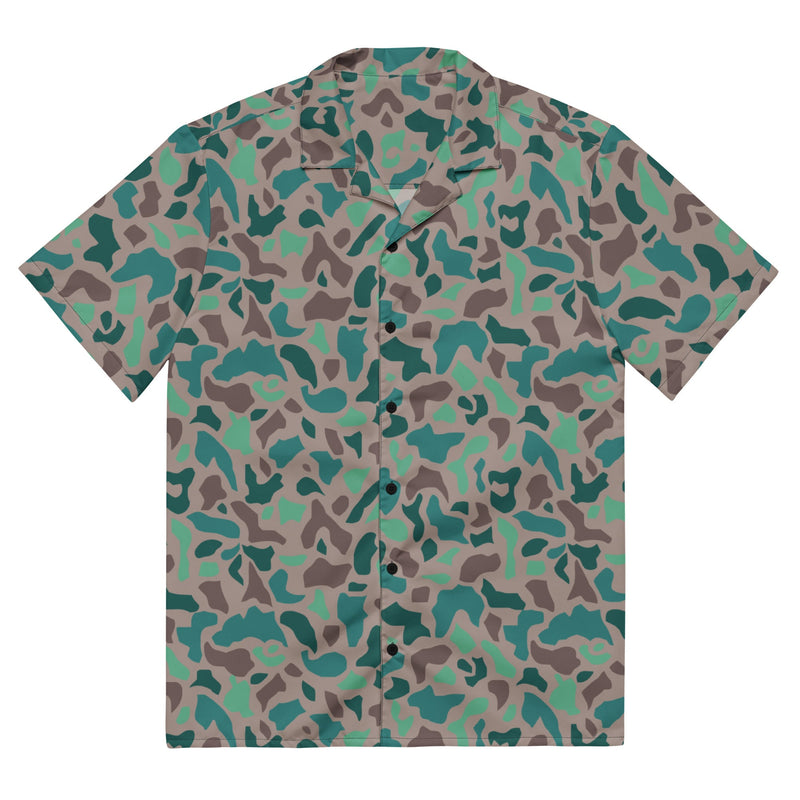 Duck Hunter Aegean Spot Turkish CAMO Unisex Short-Sleeve Button Shirt - 2XS - Button-Up