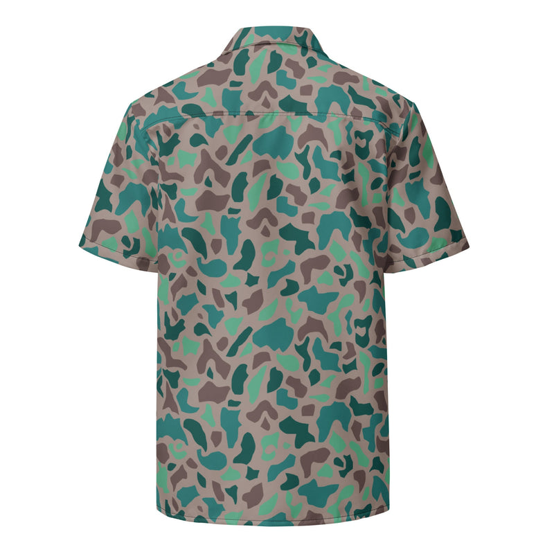 Duck Hunter Aegean Spot Turkish CAMO Unisex Short-Sleeve Button Shirt - Button-Up