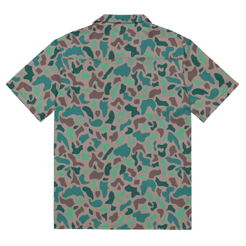 Duck Hunter Aegean Spot Turkish CAMO Unisex Short-Sleeve Button Shirt - Button-Up