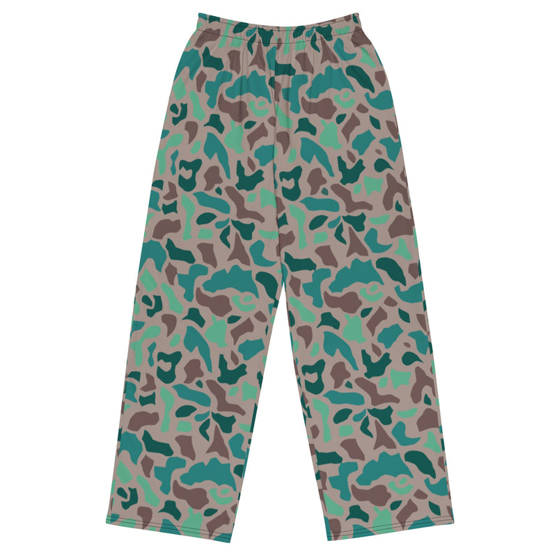 Duck Hunter Aegean Spot Turkish CAMO Unisex Wide-Leg Leisure Pants - 2XS - Pant