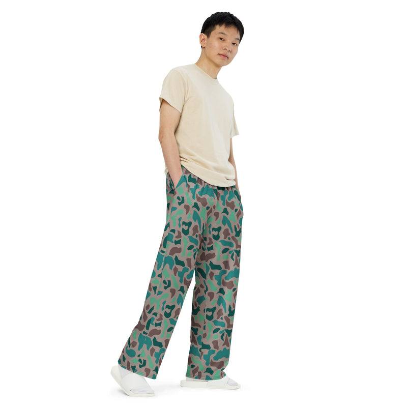 Duck Hunter Aegean Spot Turkish CAMO Unisex Wide-Leg Leisure Pants - Pant