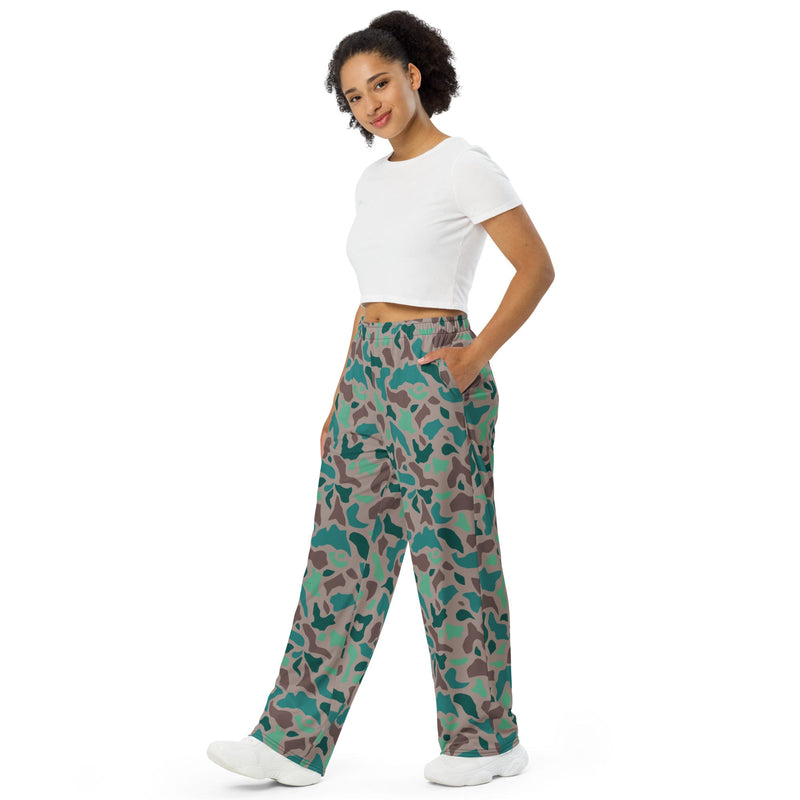 Duck Hunter Aegean Spot Turkish CAMO Unisex Wide-Leg Leisure Pants - Pant