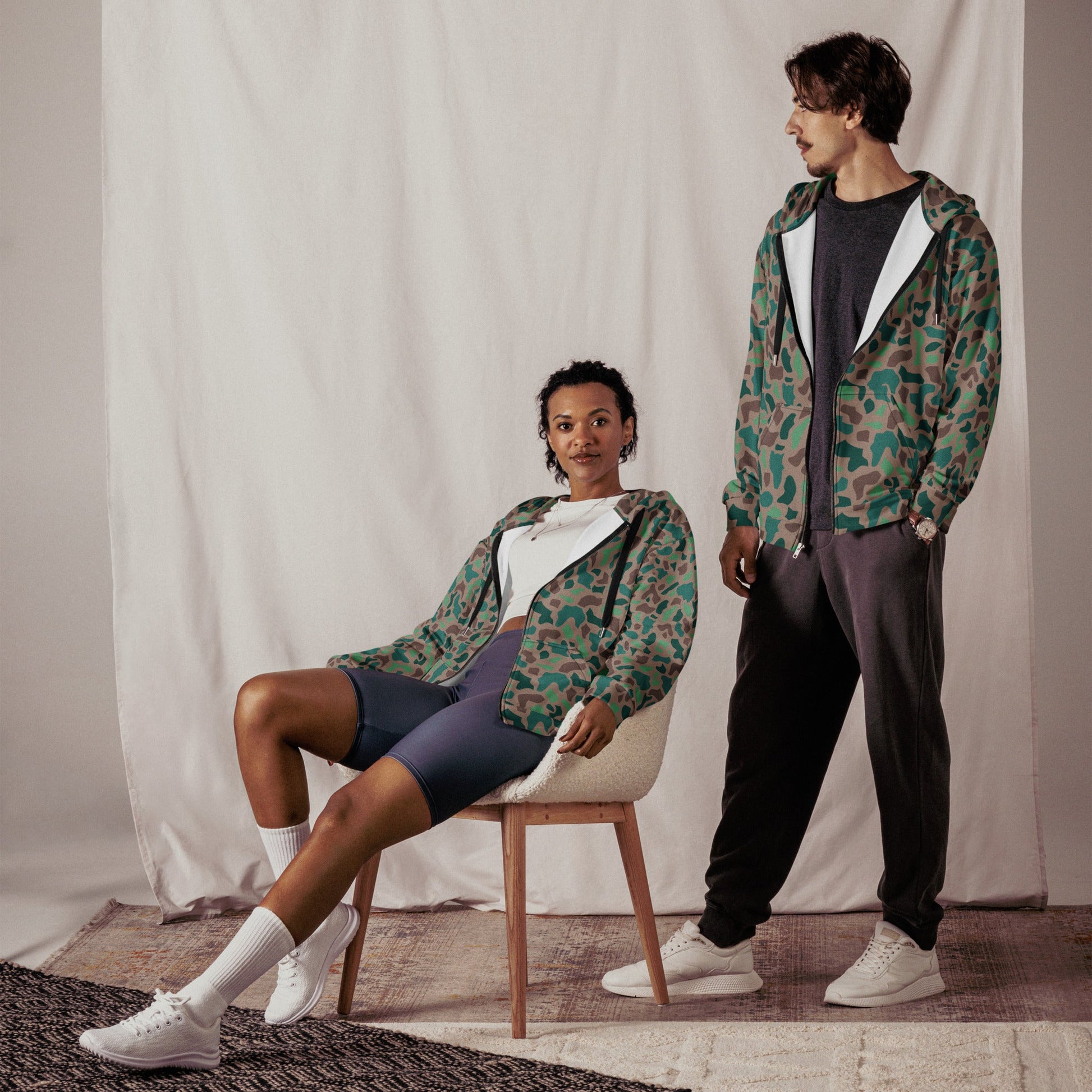 Turkish Duck Hunter Aegean Spot CAMO Unisex zip hoodie - Zip Hoodies