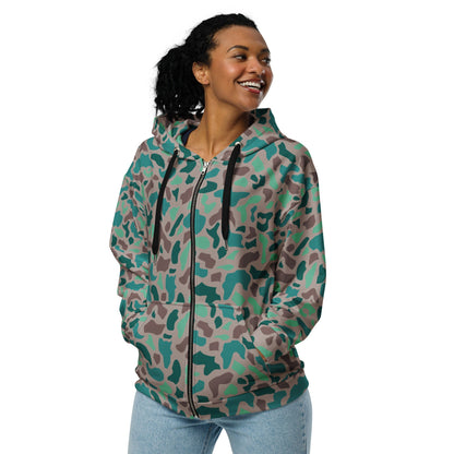 Turkish Duck Hunter Aegean Spot CAMO Unisex zip hoodie - Zip Hoodies