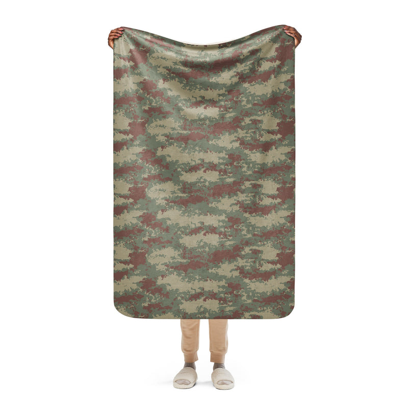 Multi-Terrain Turkish CAMO Sherpa Blanket - 37″×57″