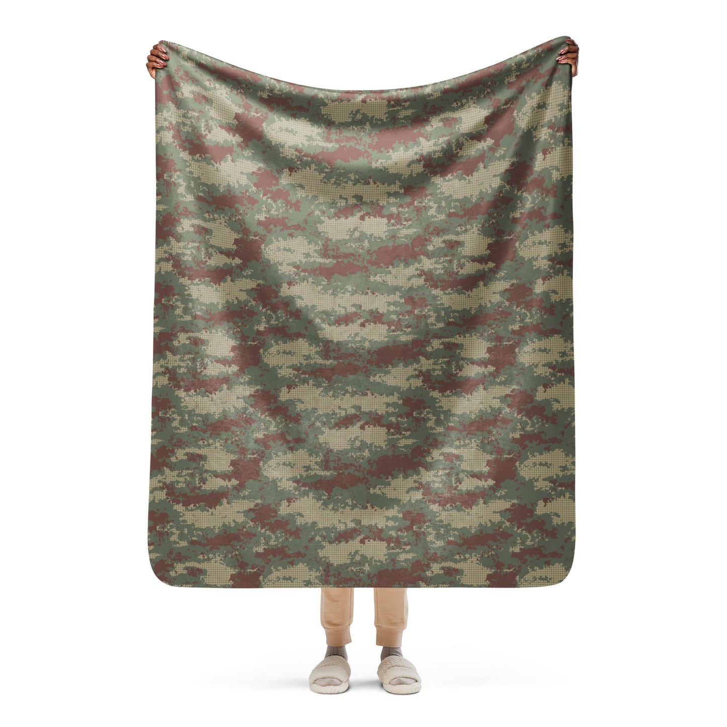 Turkish Multi-terrain CAMO Sherpa blanket - 50″×60″ - Blankets
