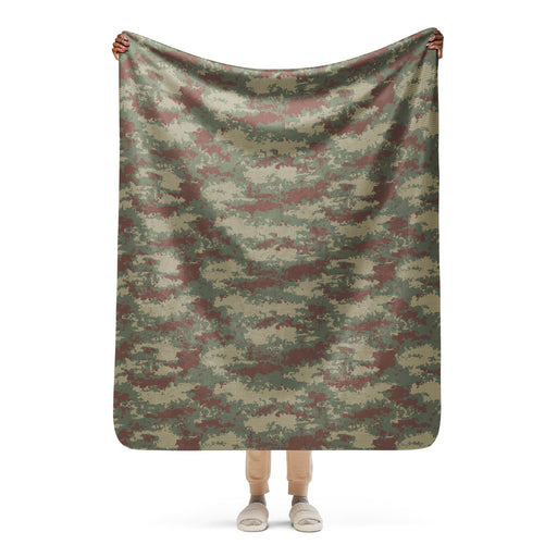 Multi-Terrain Turkish CAMO Sherpa Blanket - 50″×60″