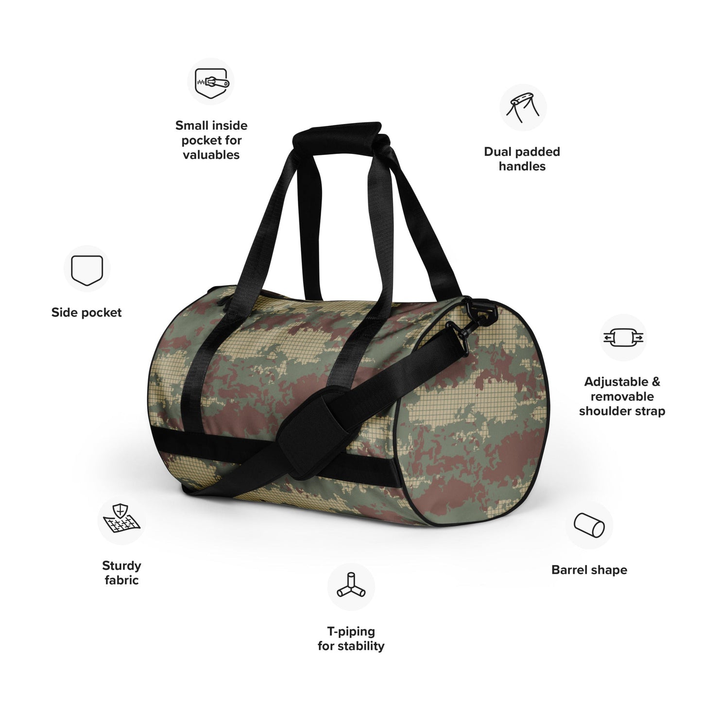 Turkish Multi-terrain CAMO gym bag - Gym Bags