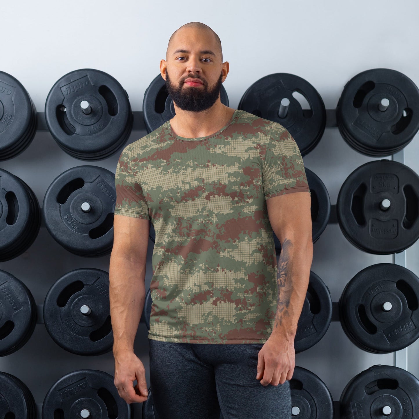 Turkish Multi-terrain CAMO Mens Athletic T-shirt - XS - T-Shirts