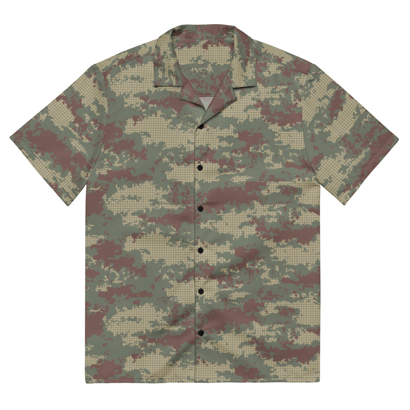 Multi-Terrain Turkish CAMO Unisex Short-Sleeve Button Shirt - 2XS - Button-Up