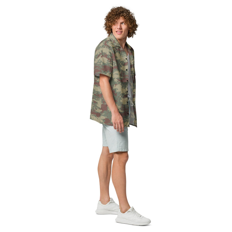 Multi-Terrain Turkish CAMO Unisex Short-Sleeve Button Shirt - Button-Up