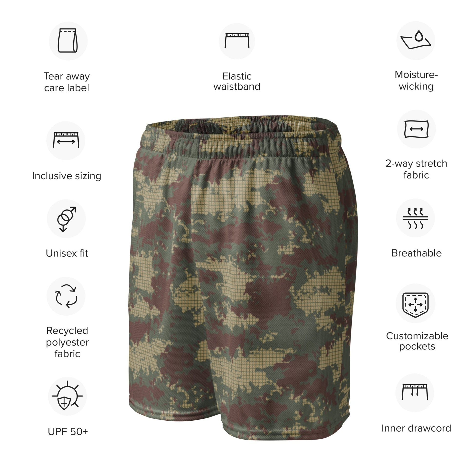Turkish Multi-terrain CAMO Unisex mesh shorts - Mesh Shorts