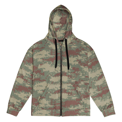 Turkish Multi-terrain CAMO Unisex zip hoodie - 2XS - Zip Hoodies