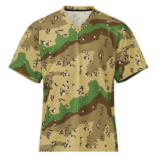 Chocolate Chip Turkmenistan Desert CAMO Unisex American Football Jersey - 2XS