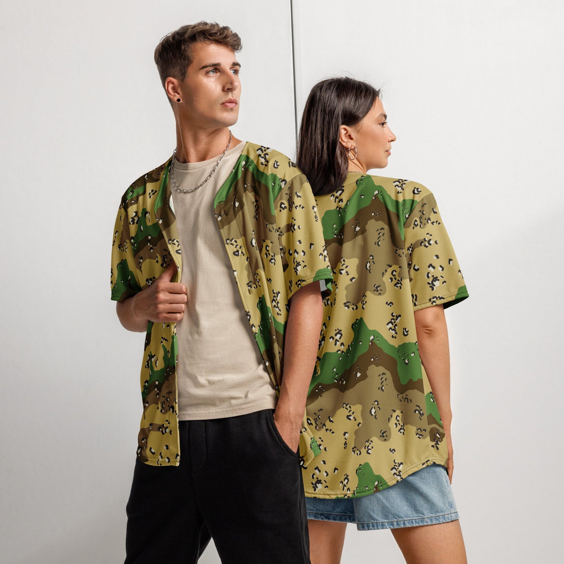 Turkmenistan Chocolate Chip CAMO baseball jersey - 2XS - Baseball Jerseys