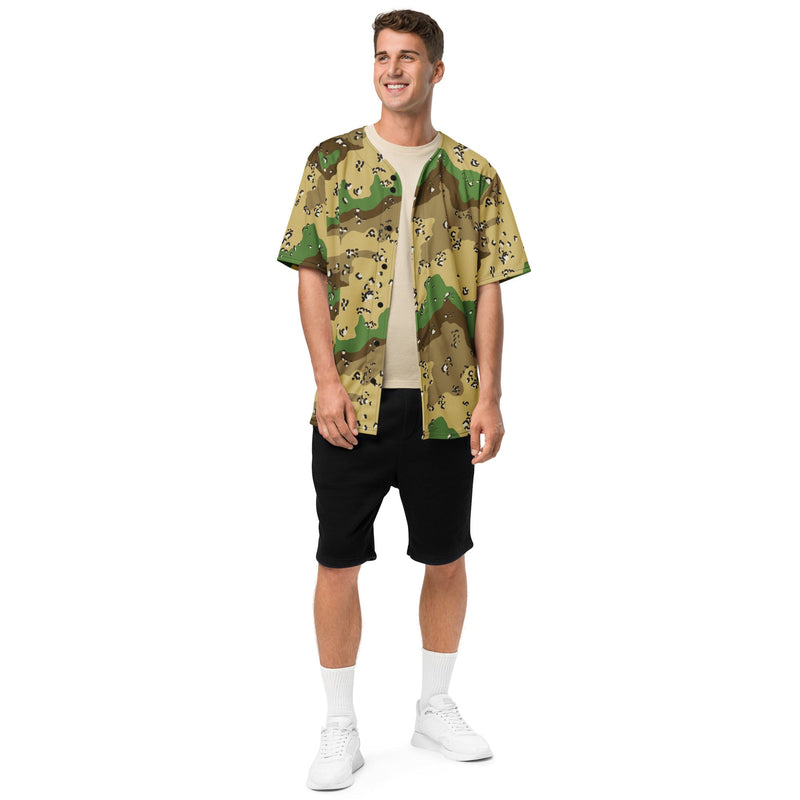 Chocolate Chip Turkmenistan Desert CAMO Unisex Baseball Jersey