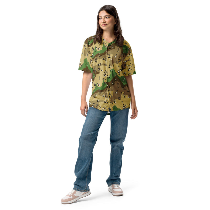 Chocolate Chip Turkmenistan Desert CAMO Unisex Baseball Jersey