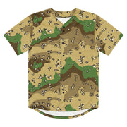 Chocolate Chip Turkmenistan Desert CAMO Unisex Baseball Jersey