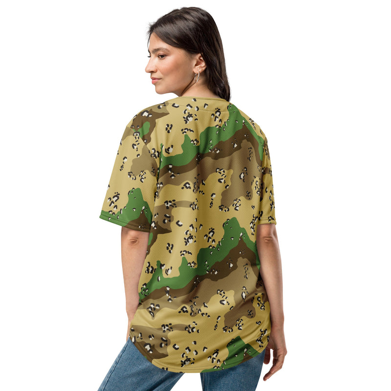Chocolate Chip Turkmenistan Desert CAMO Unisex Baseball Jersey