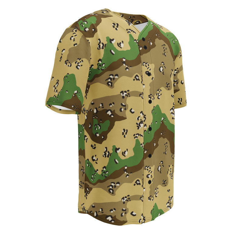 Chocolate Chip Turkmenistan Desert CAMO Unisex Baseball Jersey