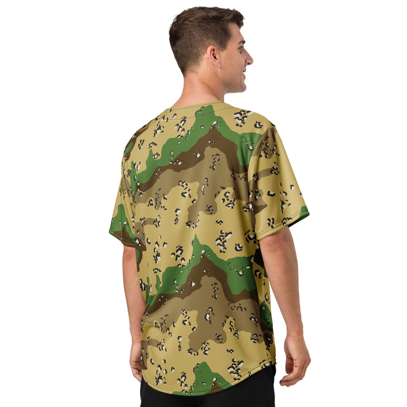 Chocolate Chip Turkmenistan Desert CAMO Unisex Baseball Jersey