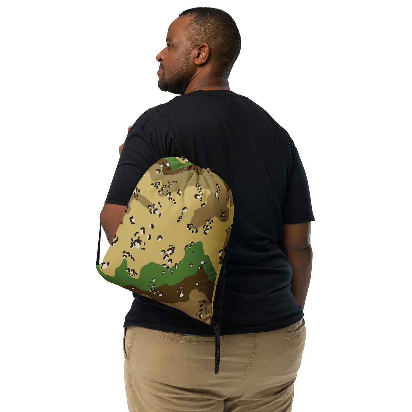 Turkmenistan Chocolate Chip CAMO Drawstring Bag - Bags