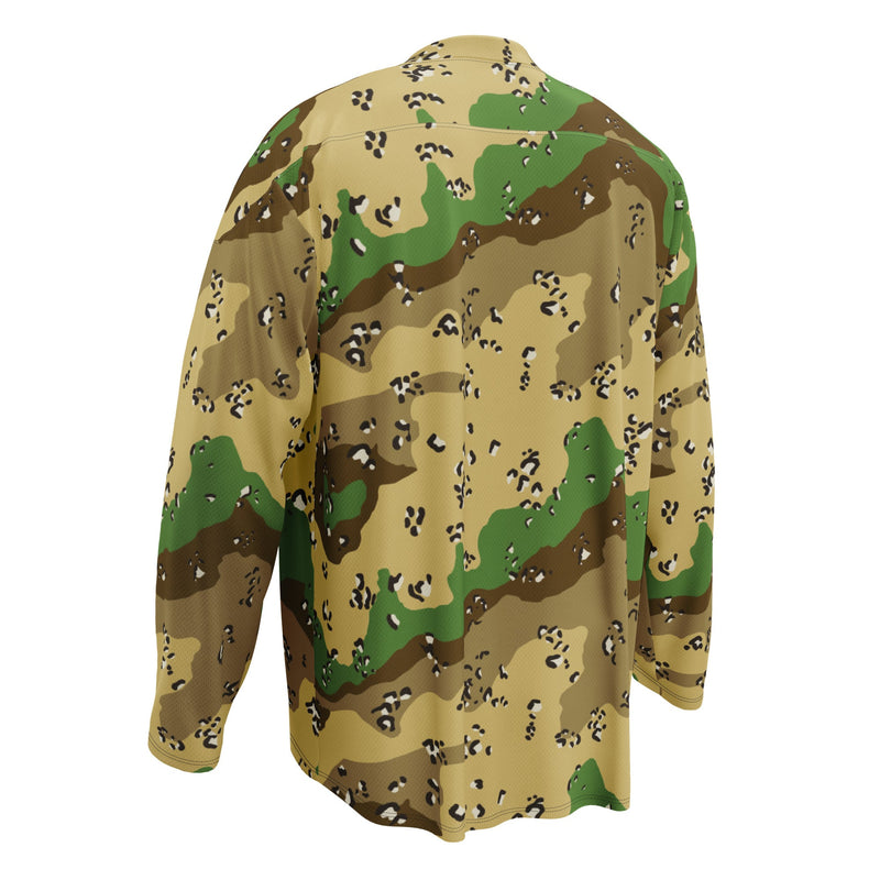 Chocolate Chip Turkmenistan Desert CAMO Unisex Hockey Fan Jersey