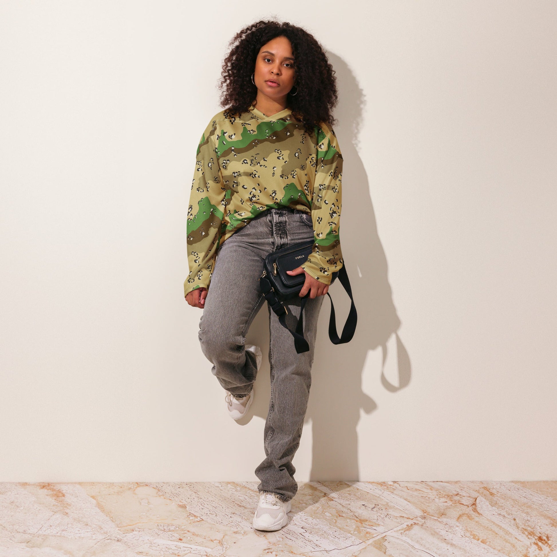 Turkmenistan Chocolate Chip CAMO hockey fan jersey - Hockey Jerseys