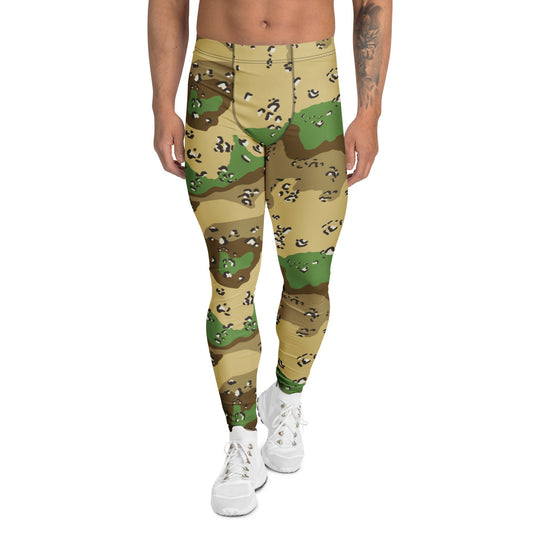 Turkmenistan Chocolate Chip CAMO Mens Leggings - XS