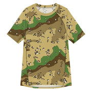 Chocolate Chip Turkmenistan Desert CAMO Mens Short-Sleeve Rash Guard - 2XS - SS