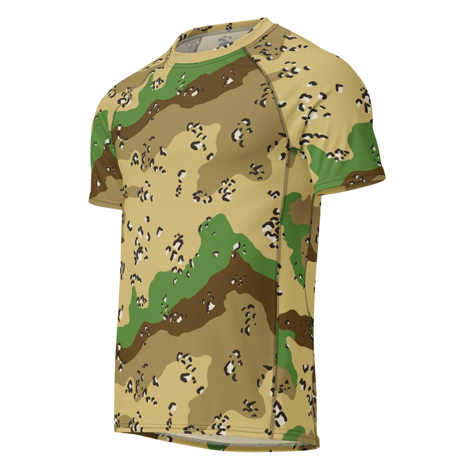 Turkmenistan Chocolate Chip CAMO Mens Short-Sleeve Rash Guard - Short-sleeve Guards